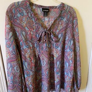 Paisley sheer top from Lane Bryant